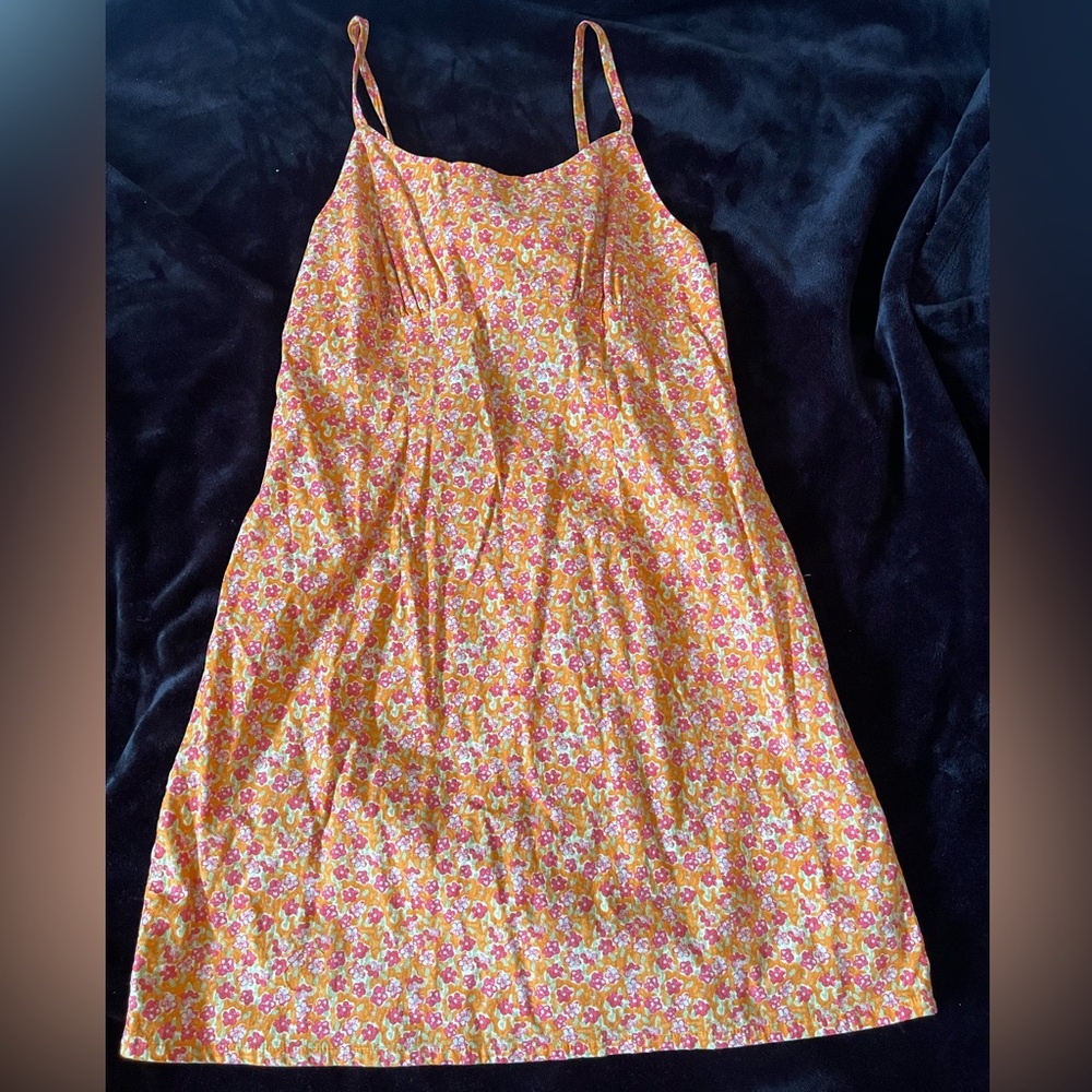 Orange Floral Dress